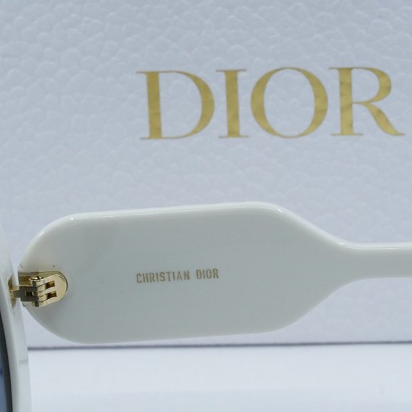 FINAL PRICE NEW DIOR DIORBOBBY R1U 95B0 IVORY BLUE SUNGLASSES - Picture 8 of 13